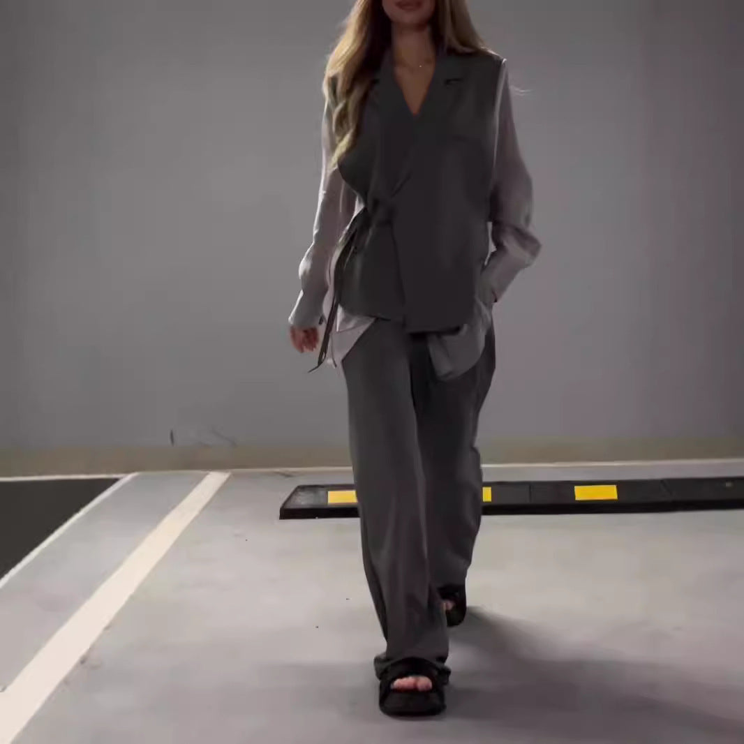 Chiffon Patchwork Suit