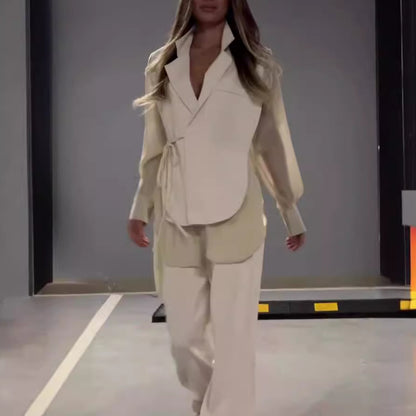 Chiffon Patchwork Suit