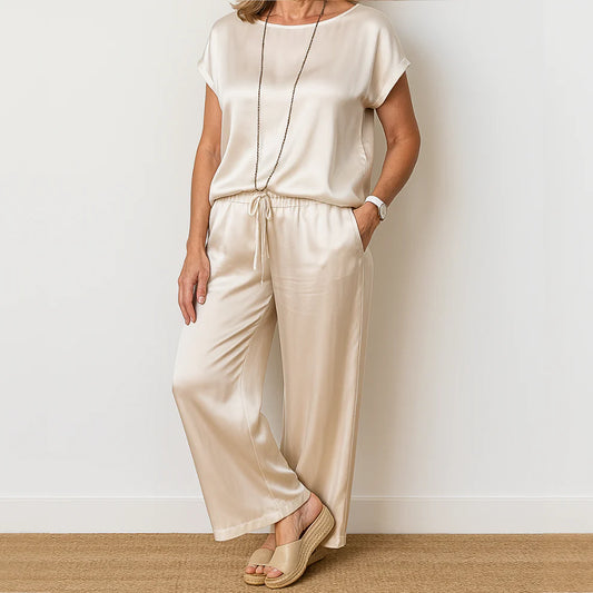 Loose Shirt Wide Leg Pants Casual Suit